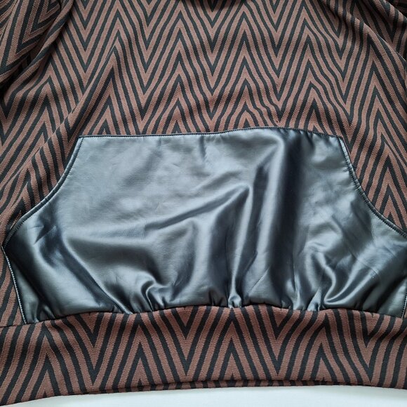 Noli Brown and Black Jacquard Hoodie - Picture 9 of 11